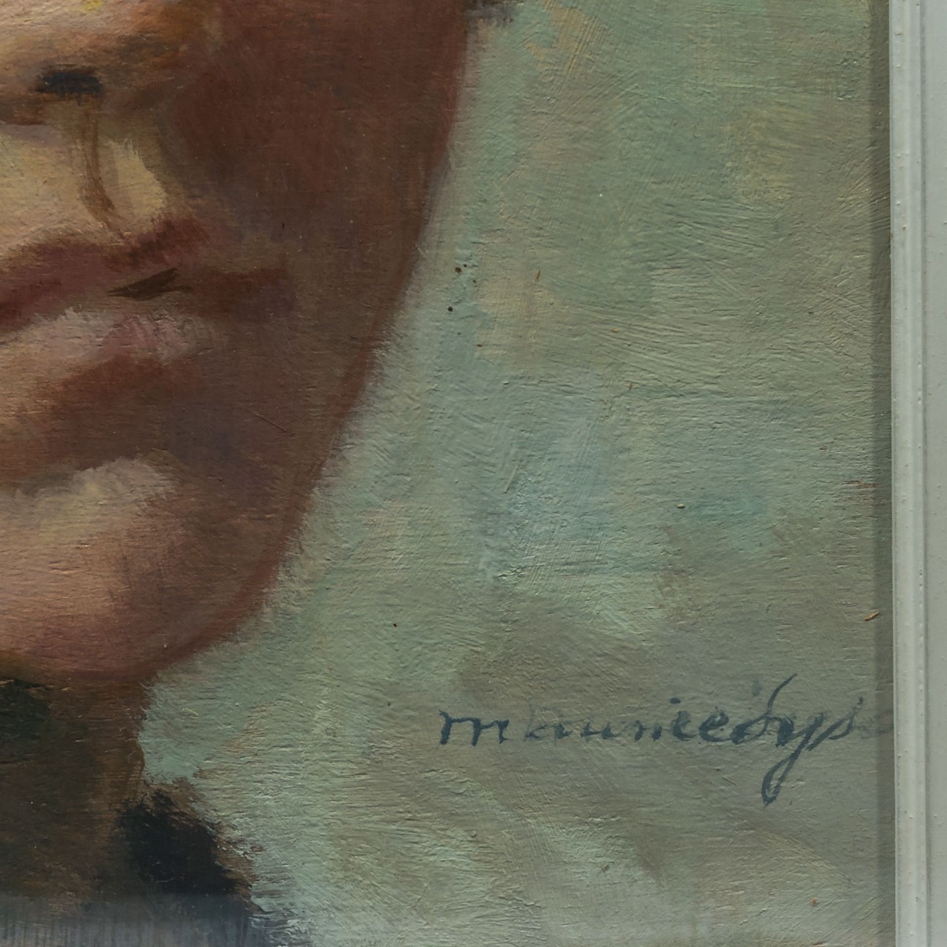 Maurice Sijs (1880-1972), portrait of a girl, oil on panel 36 x 29 cm. (14.1 x 11.4 in.), Frame: 48 - Bild 4 aus 5