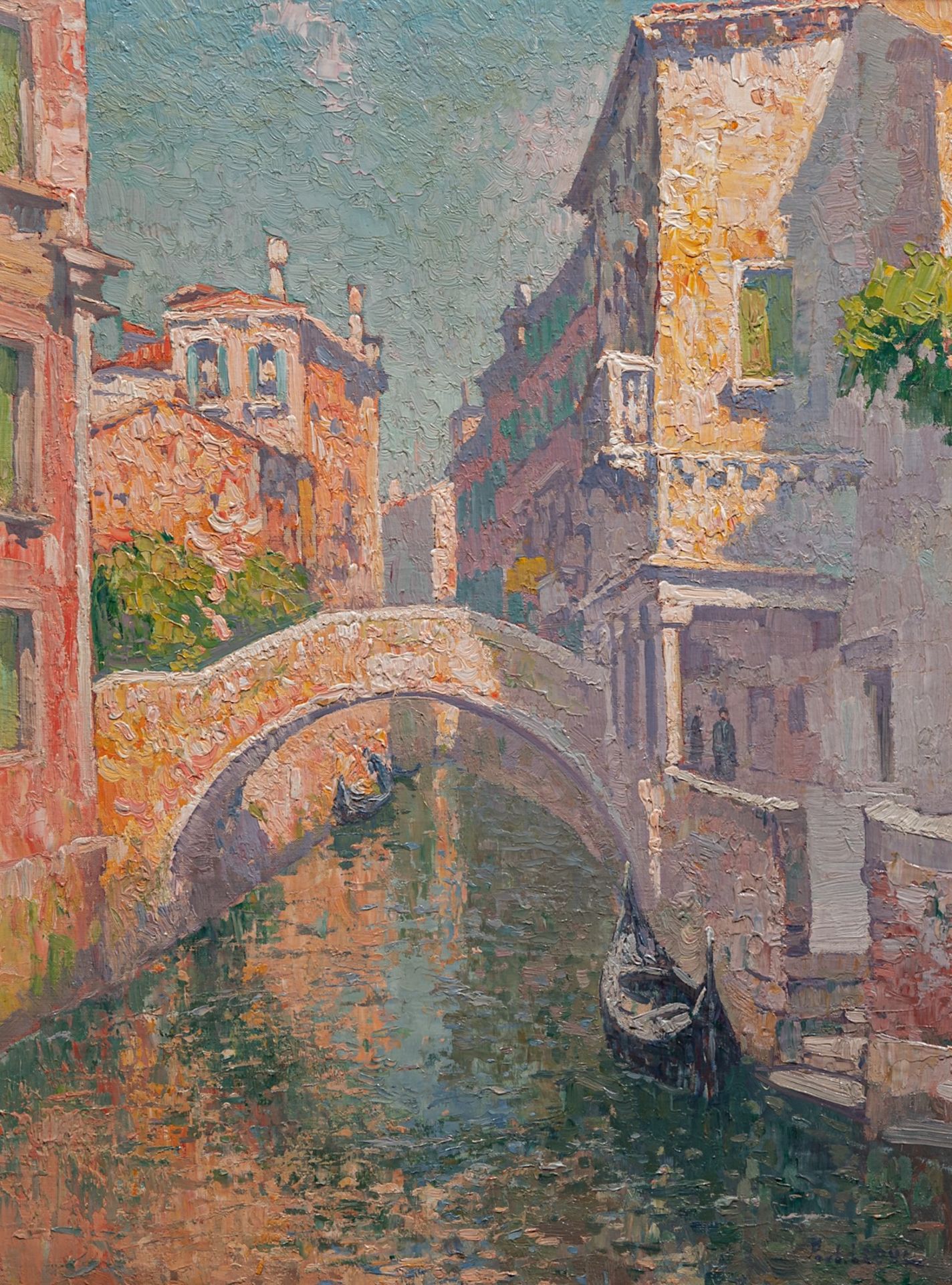 Paul Leduc (1876-1943), view of Venice, oil on canvas 60 x 45 cm. (23.6 x 17.7 in.), Frame: 75 x 60