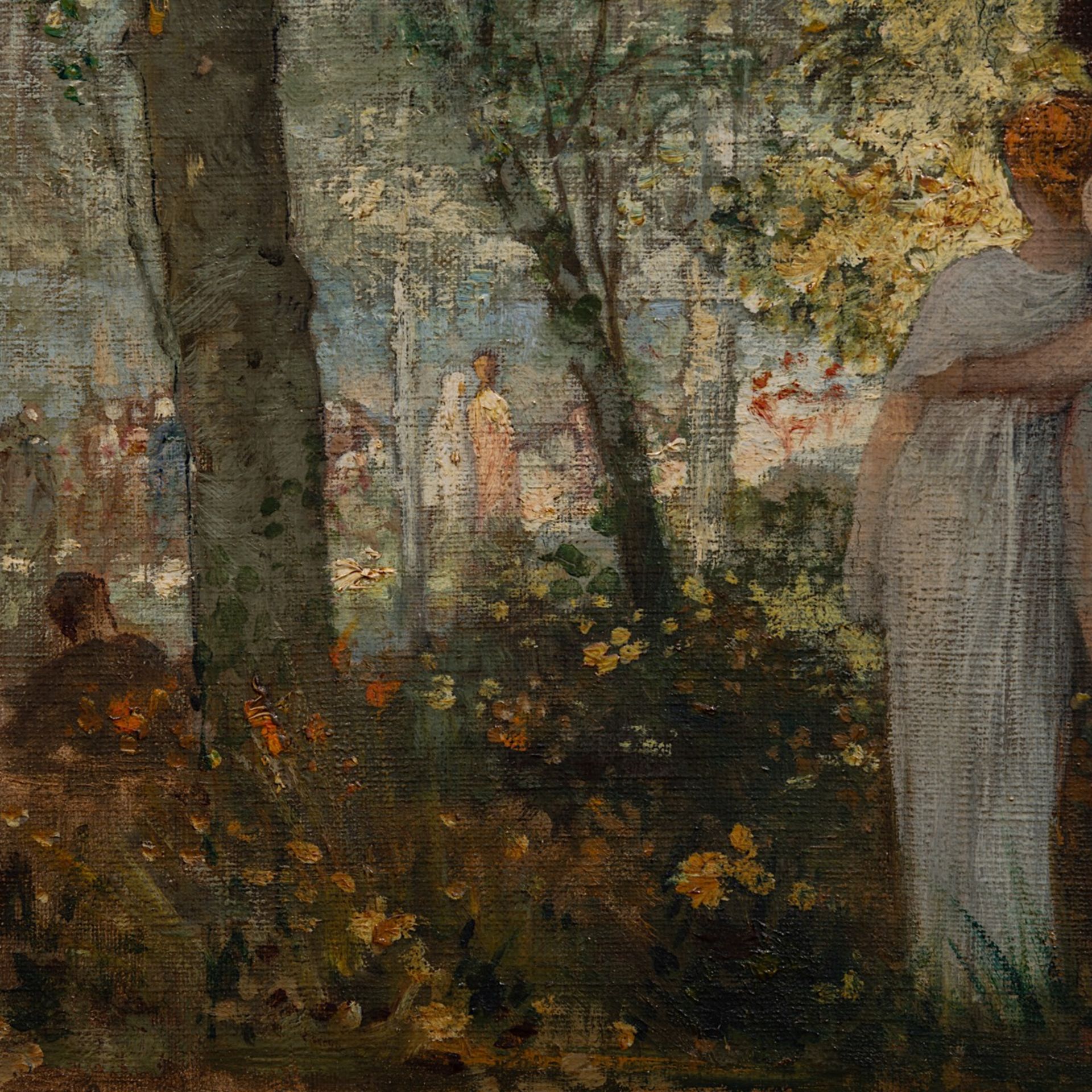 Emile Levy (1826-1890), Romance in the Forest, oil on canvas 27 x 27 cm. (10.6 x 10.6 in.), Frame: 4 - Bild 6 aus 6