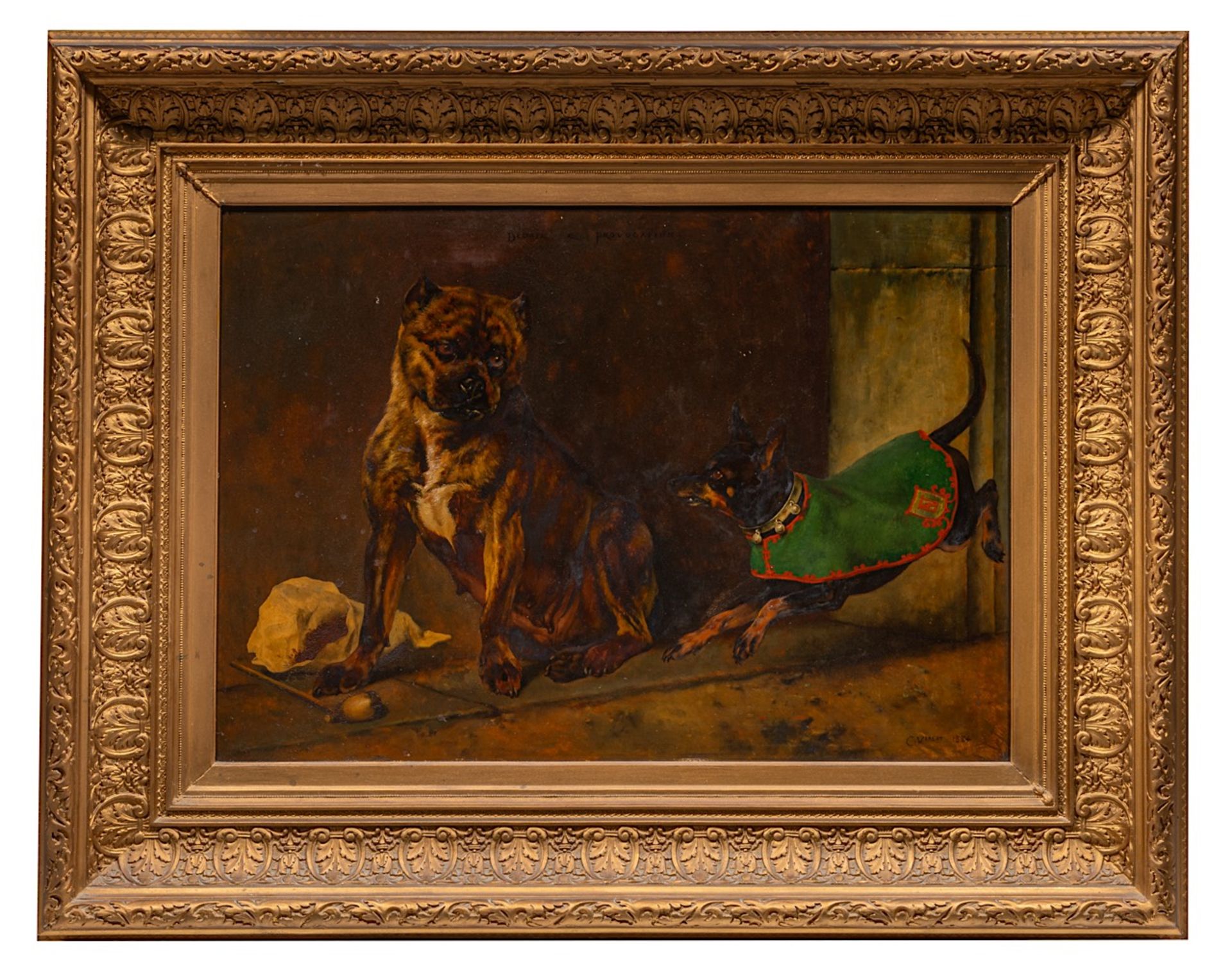 Charles Verlat (1824-1890), 'Dedain et Provocation', 1884, oil on mahogany 56 x 79 cm. (22.0 x 31.1 - Bild 2 aus 7