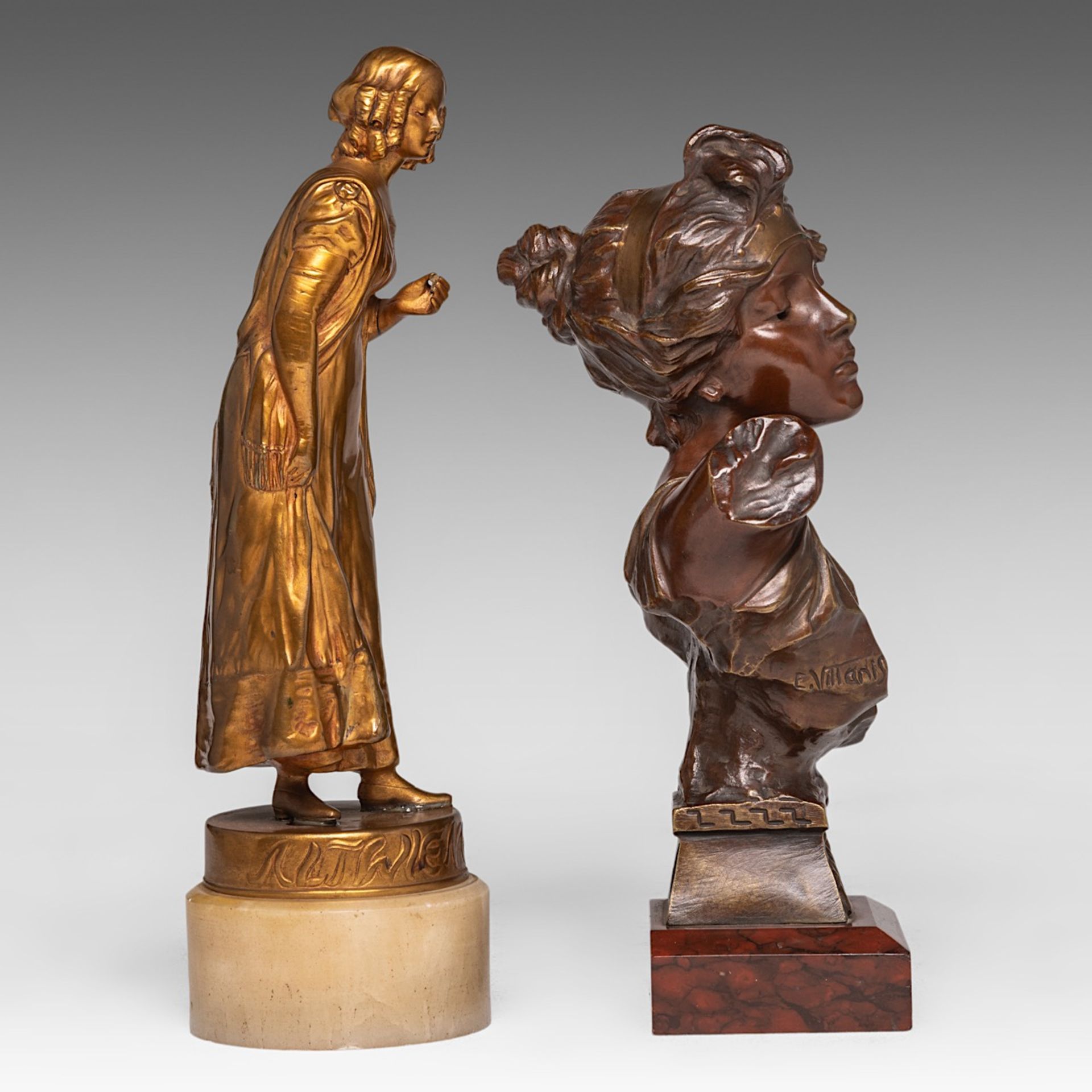 Two bronzes by Franciszek Kucharzyk (1880-1930) and Emmanuel Villanis (1858-1914) - Bild 6 aus 8