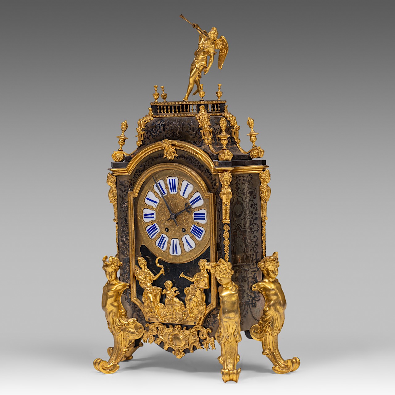 A Napoleon III Boulle work with gilt bronze mounts, H 82 cm - Image 2 of 7