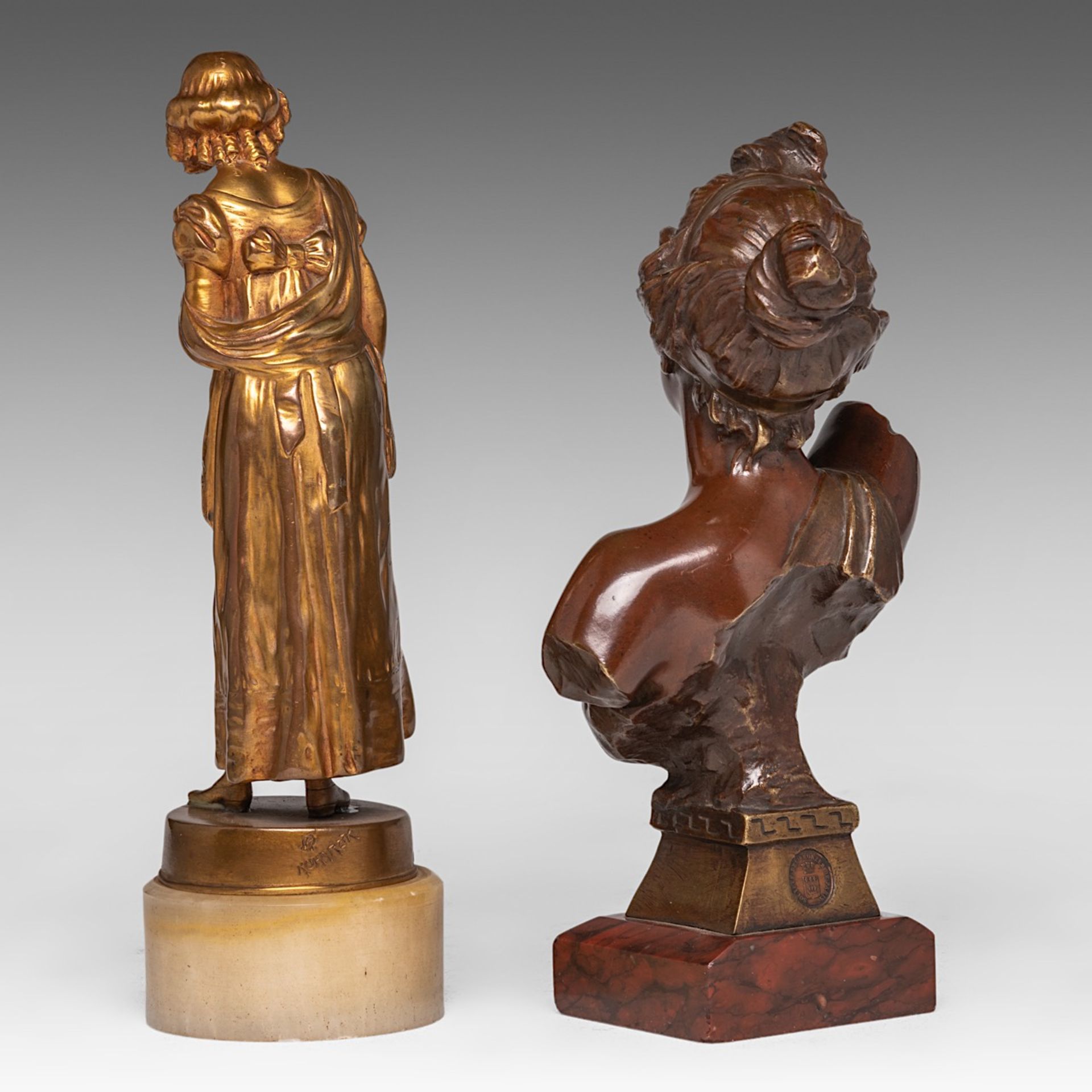 Two bronzes by Franciszek Kucharzyk (1880-1930) and Emmanuel Villanis (1858-1914) - Image 4 of 8