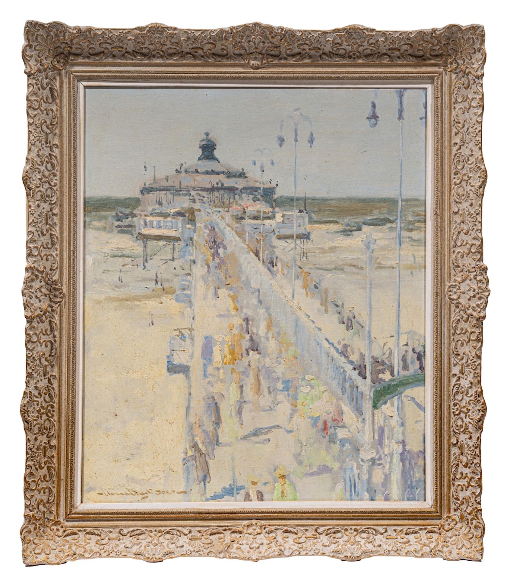 Hessel De Boer (1921-2003), the pier of Scheveningen, oil on canvas - Bild 2 aus 6