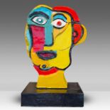 Karel Appel (1921-2006), head, 1975, glazed ceramic, H 81 cm