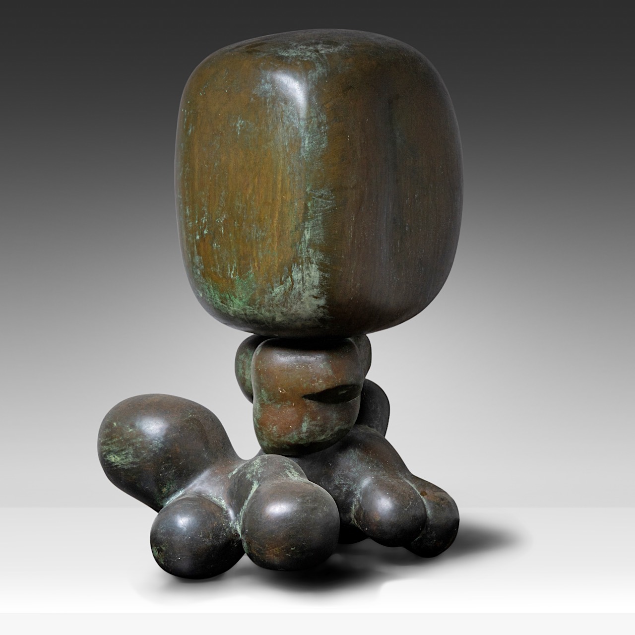 Pol Spilliaert (1935-2023), 'Wanneer de zee zich terugtrekt', patinated bronze, 1991 (+) 64 x 38 x 3 - Image 9 of 13