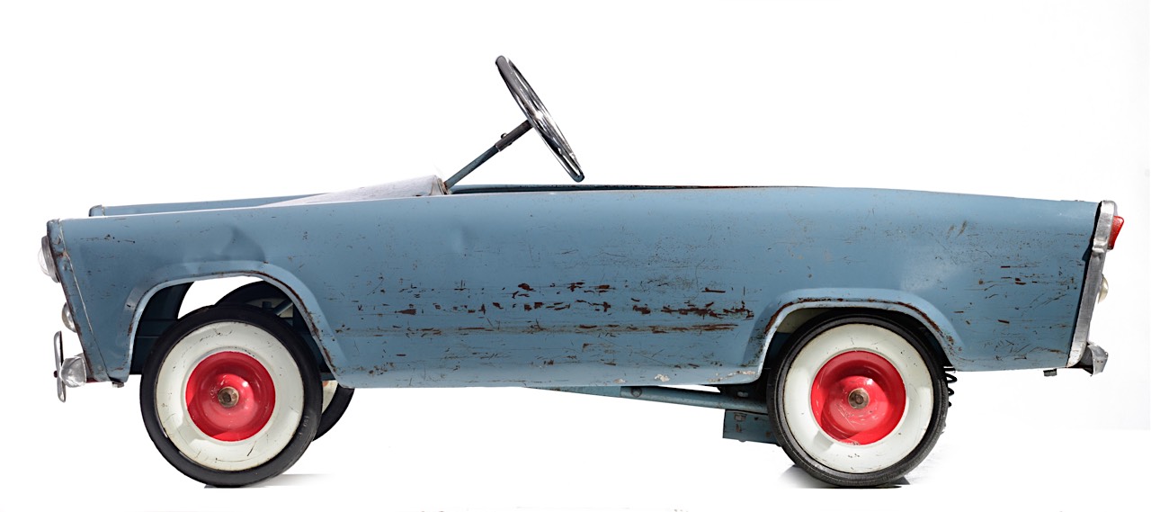 A 'Grand deluxe' edition Torck ' Peugeot' blue metal pedal car, 1962, 43,5 x 45 x 109 cm - Image 5 of 15