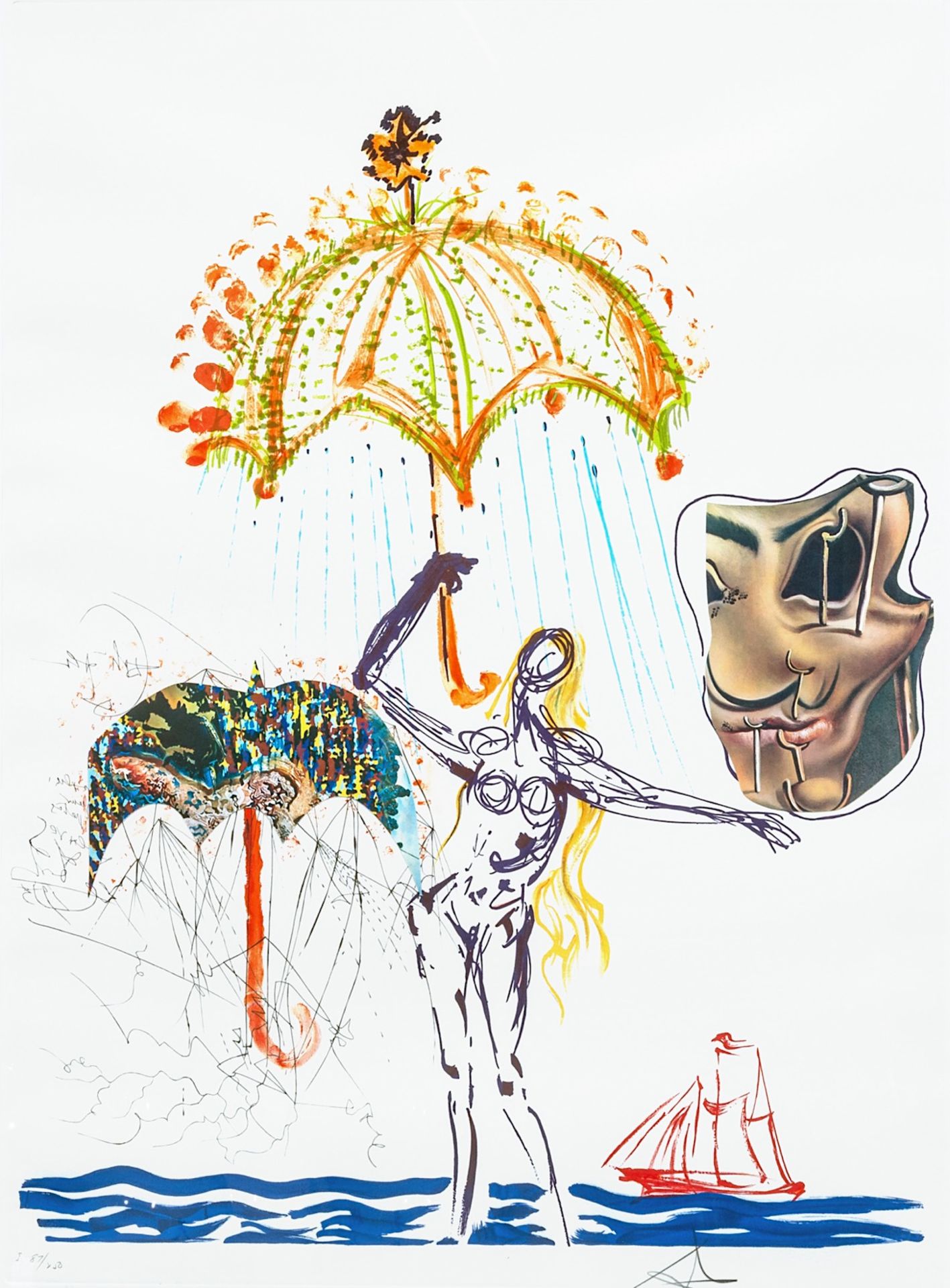Salvador Dali (1904-1989), 'Imaginations et Objets du Futur', 1975, portfolio with ten framed lithog - Image 19 of 37