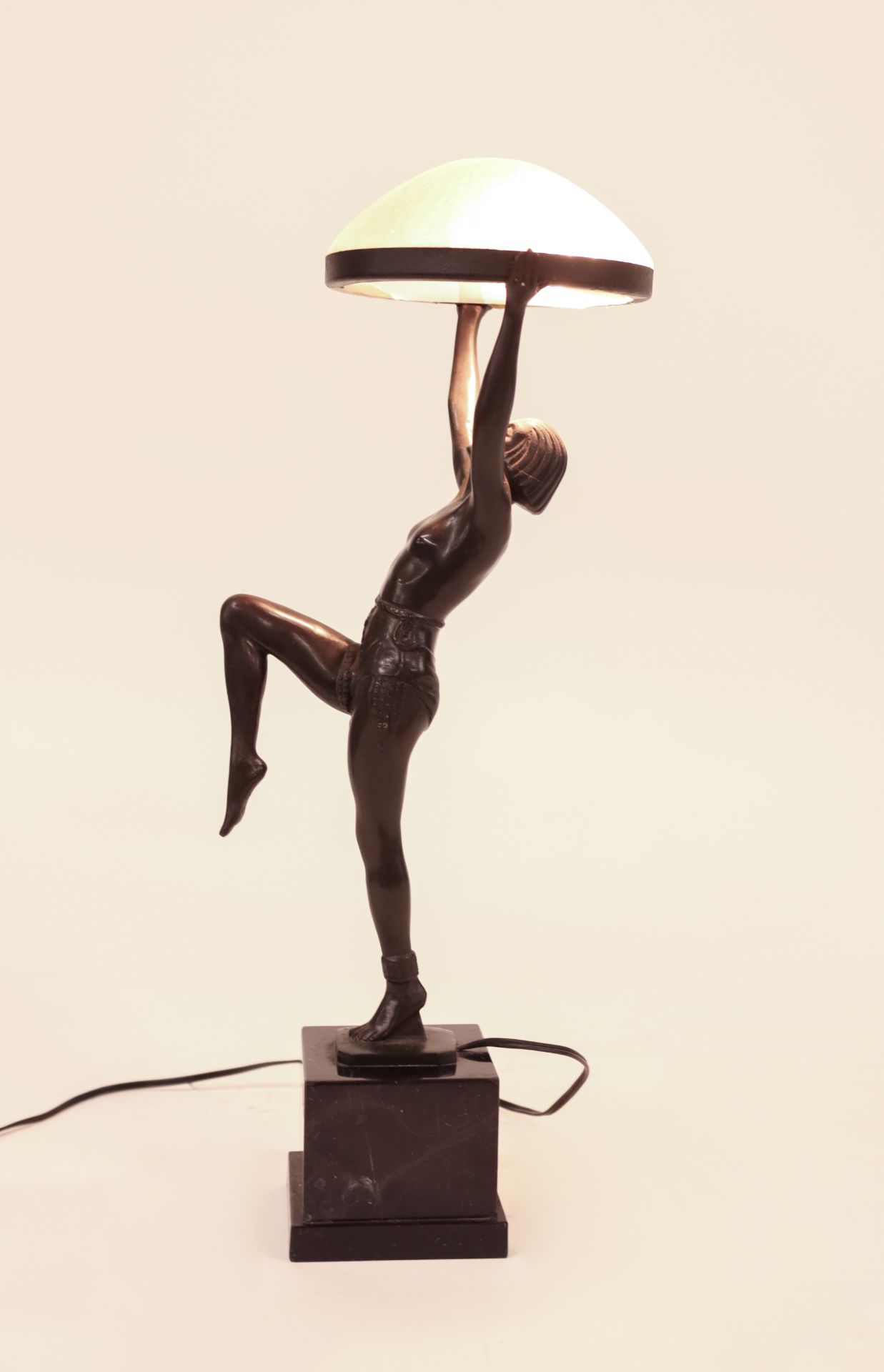 Bronze lamp Art Nouveau - Image 5 of 6