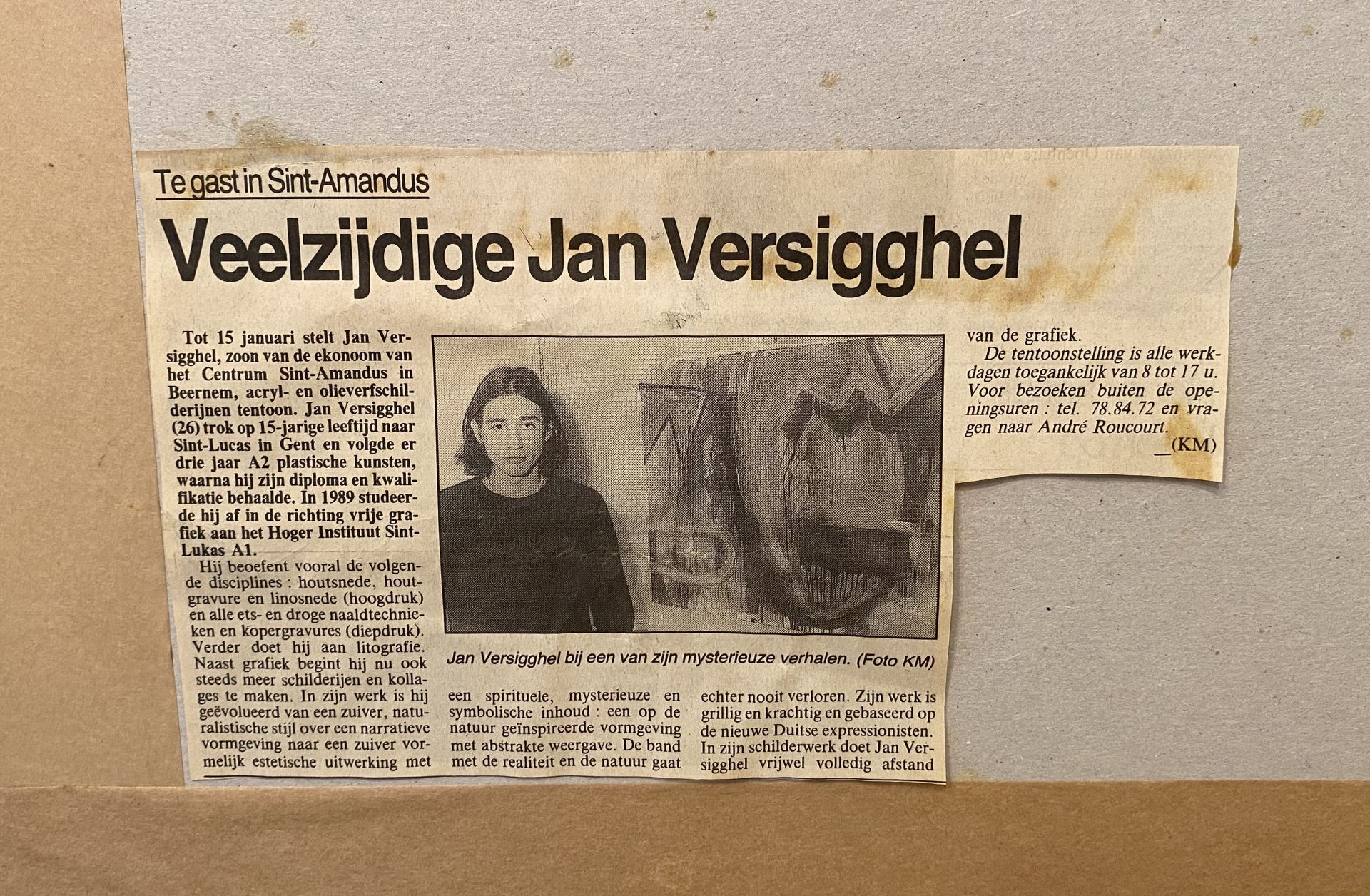 Modern painting signed Jan Versigghel - Image 4 of 4