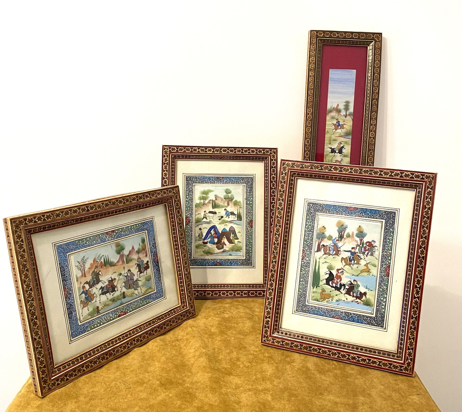 Lot of 4 miniature Persian Paintings