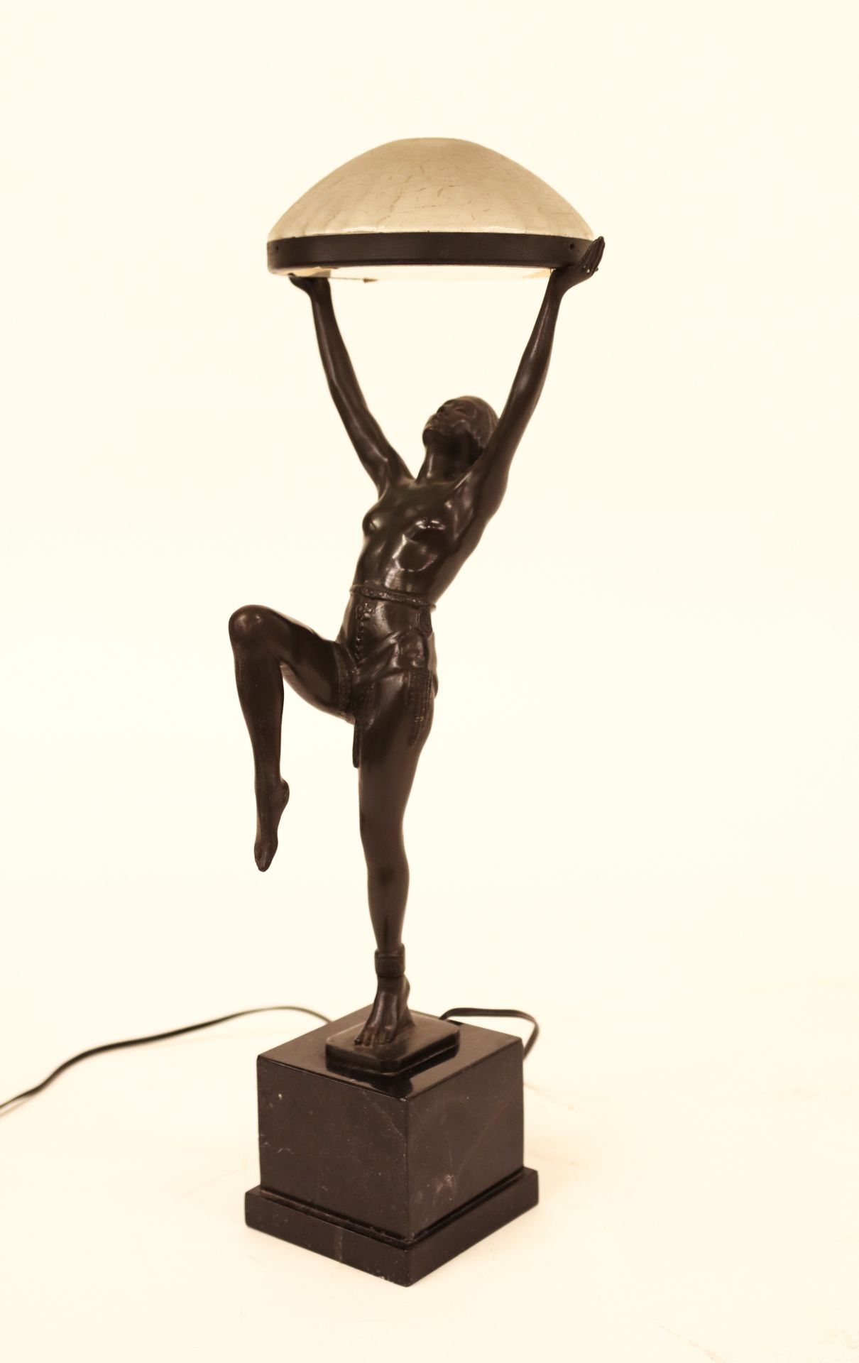 Bronze lamp Art Nouveau - Image 6 of 6