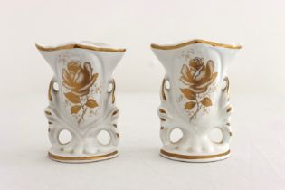 Pair of small Vases in Porcelain of Brussels