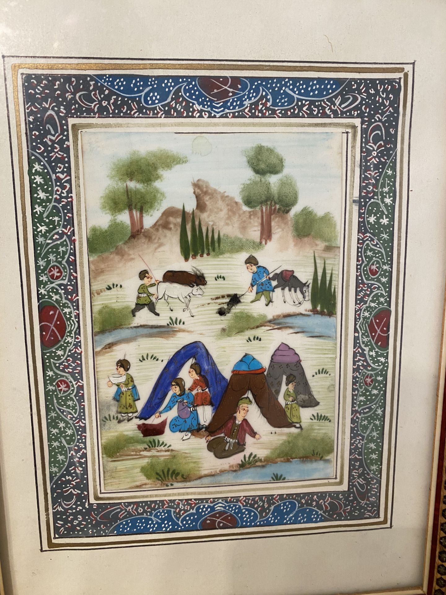 Lot of 4 miniature Persian Paintings - Image 5 of 8