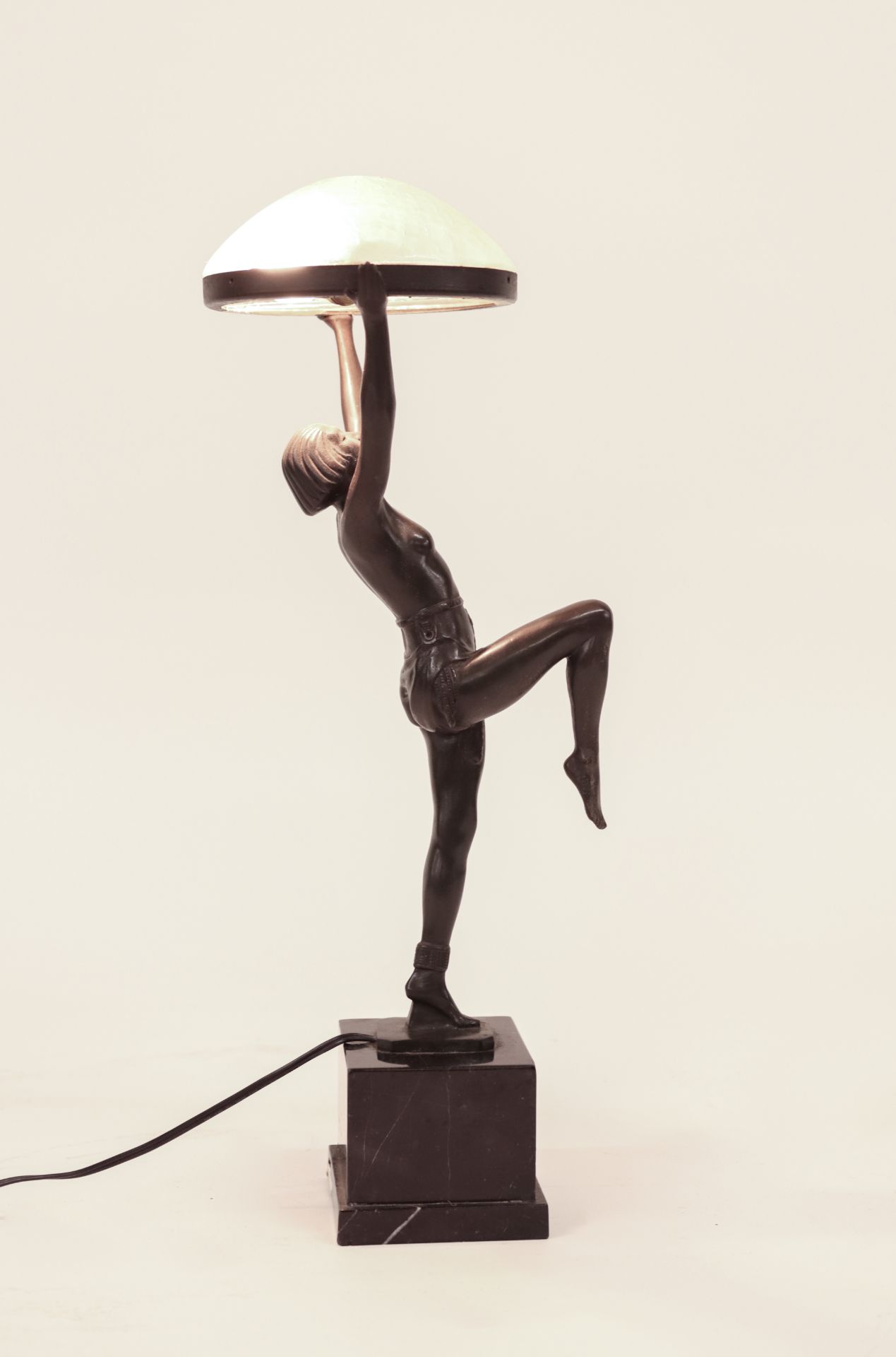 Bronze lamp Art Nouveau - Image 3 of 6