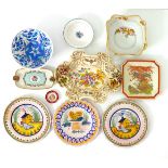 Lot of 10 different plates in porcelain - Brocante