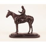 Bronze statue of a Jockey and Horse