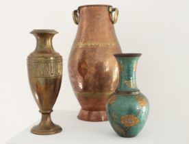 Lot of 3 vases in copper - Brocant