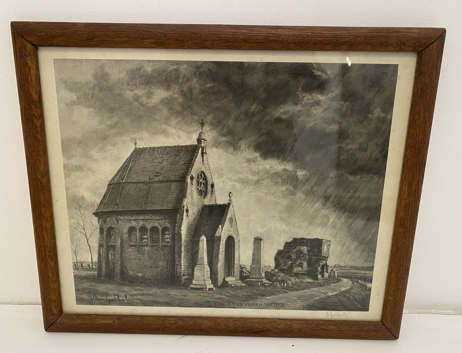 Lot of 3 etchings signed Albert Goethals - Image 2 of 7