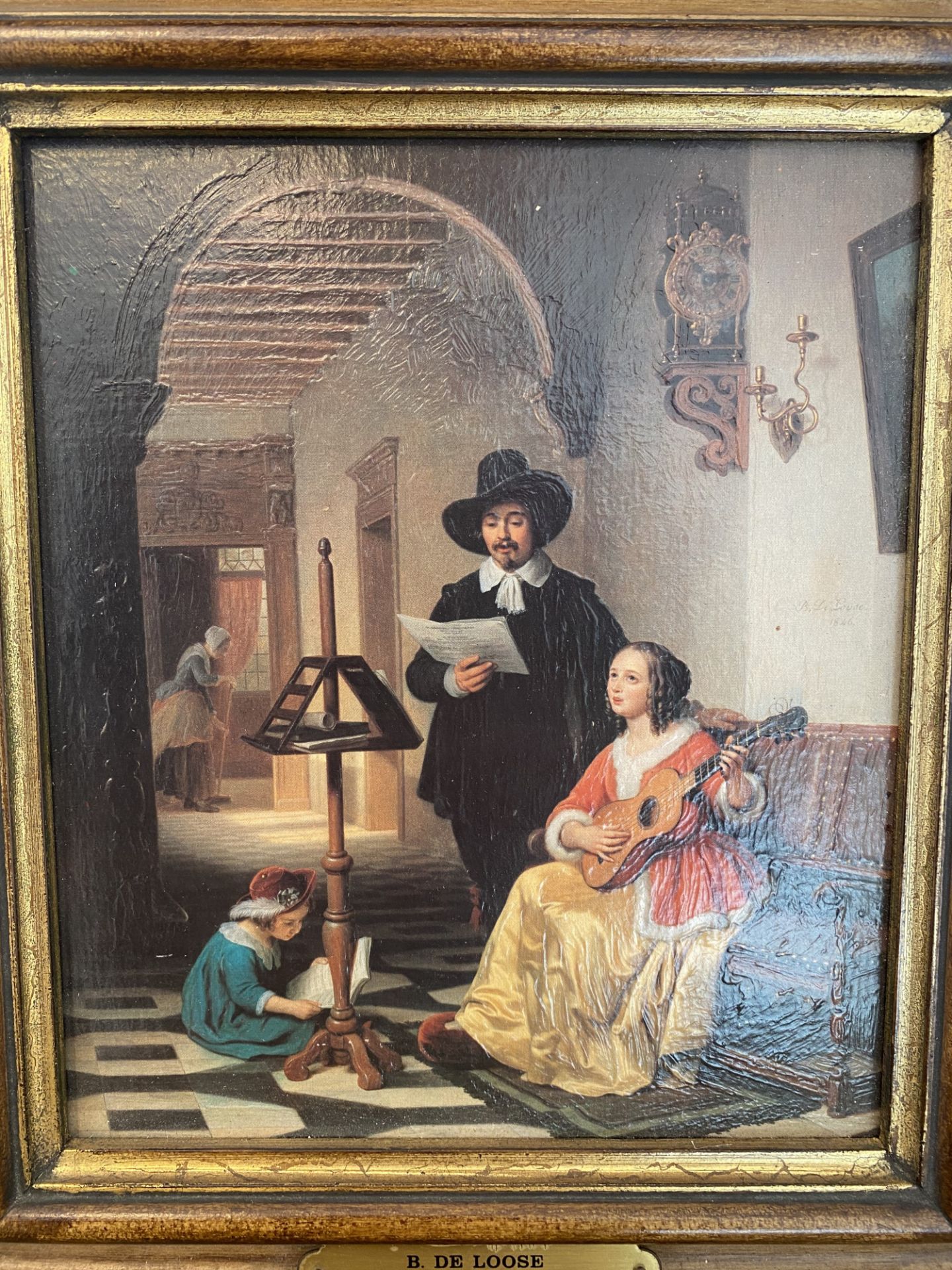 Oil on Canvas B,De Loose (1809-1885) 19th Century - Image 3 of 5