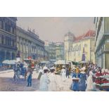 Johann Nepomuk Geller: Market on the Freyung in Vienna