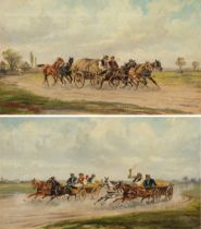 Alfred Steinacker: mixed lot (2 works.): Hungarian farm wagons