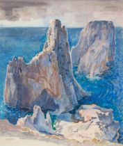 Ludwig Heinrich Jungnickel: Faraglioni rocks of Capri