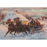 Ignaczy Zygmuntowicz: Horse-drawn sleigh