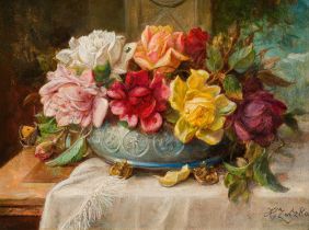 Hans Zatzka: Still life with roses