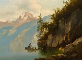 Josef Thoma: Lake Hallstatt with the Krippenstein in the background