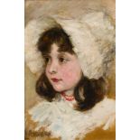 Leopold Widliczka: Portrait of a girl with hat