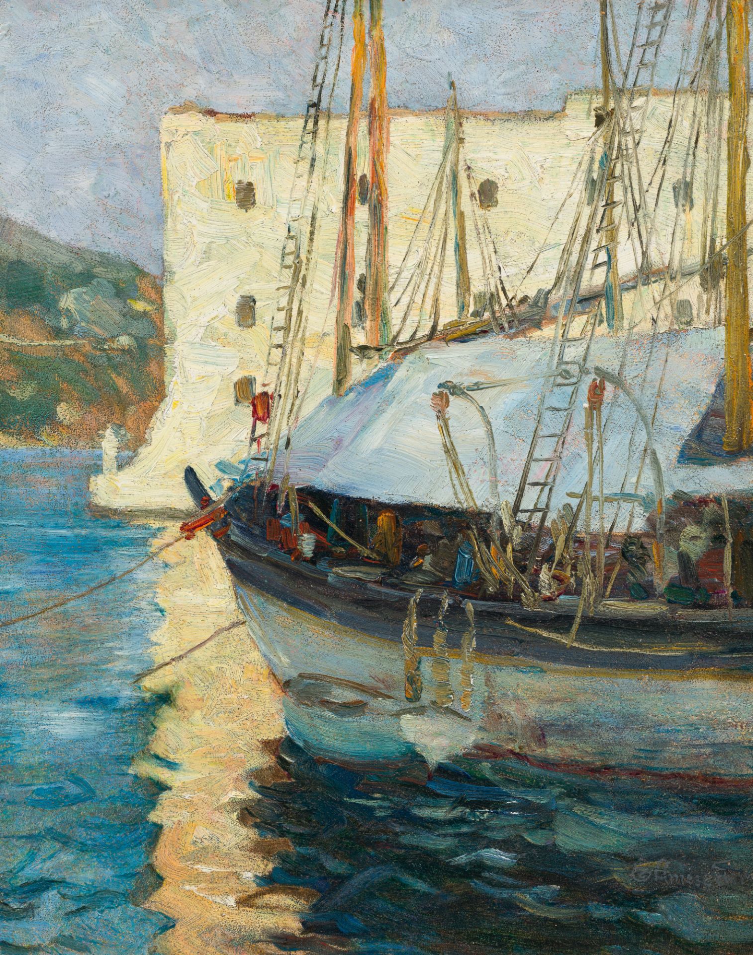 Eduard Ameseder: Dubrovnik harbour