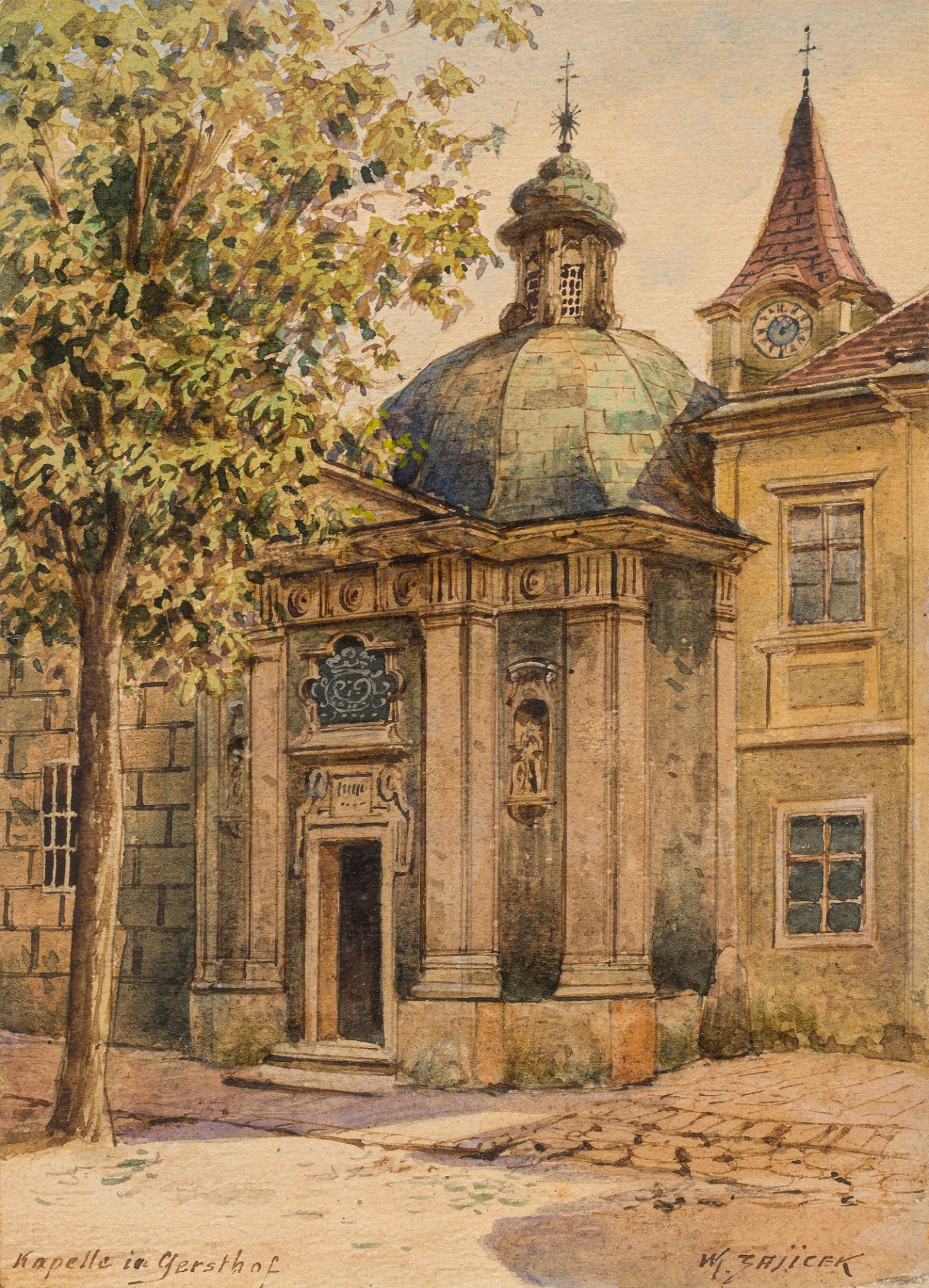 Karl Wenzel Zajicek: Chapel in Gersthof and Lerchenfelder Linie, Vienna (2 pieces) - Bild 3 aus 3