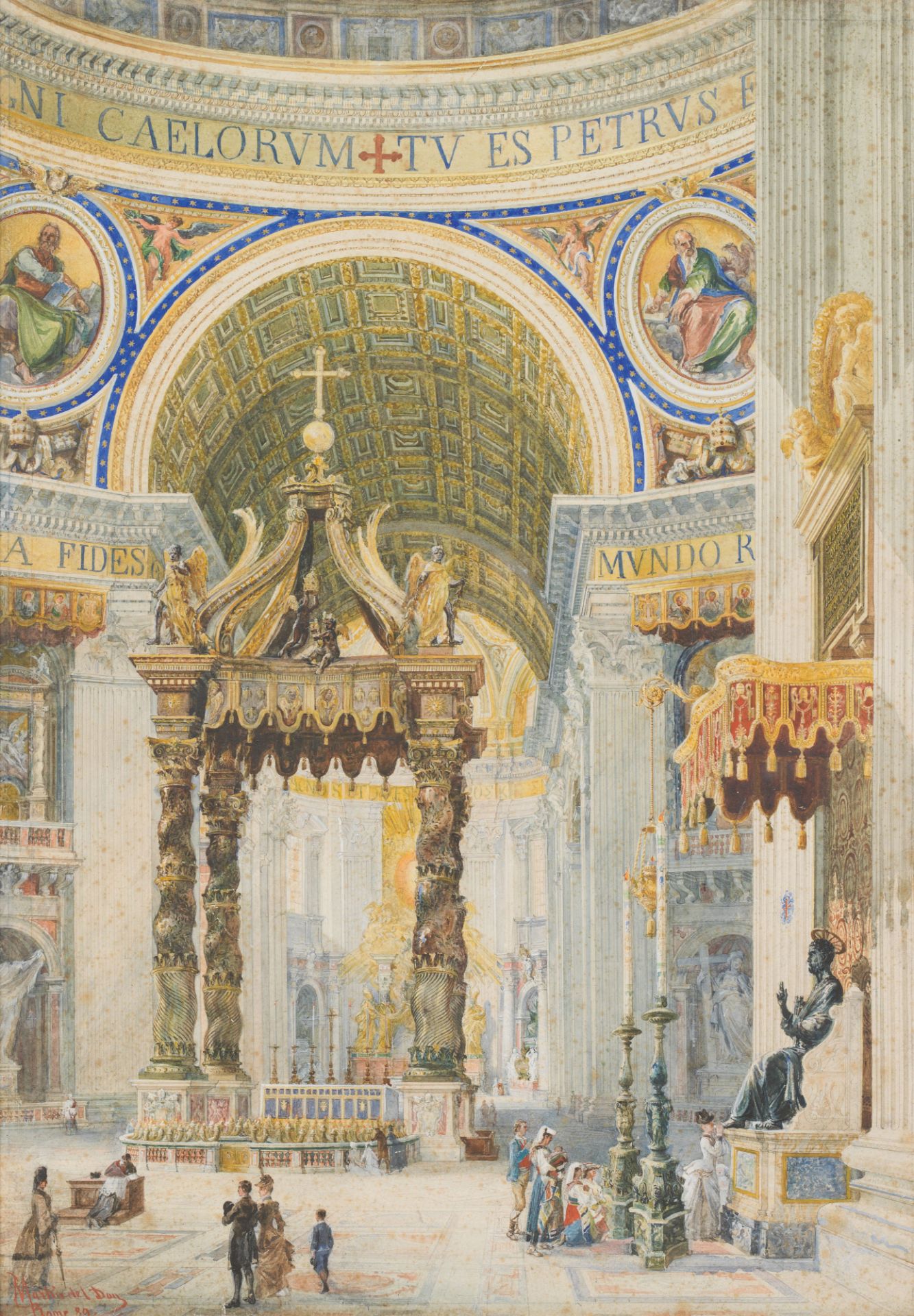 Martin del Don : Rome, view into St. Peter's Basilica