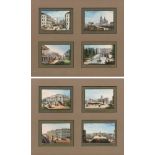 Artist of the 19th century: mixed lot (8 Stk.): Russian castles and churches (in 2 frames)