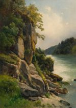 Carl Haunold: Rocky riverbank