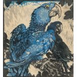 Ludwig Heinrich Jungnickel: Two blue macaws