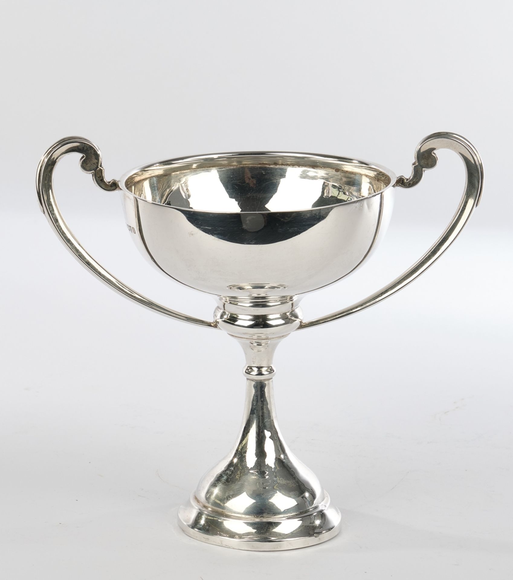 Cup, silver 925, Chester, 1934, S. Blanckensee & Son Ltd, smooth, two raised handles, swivelled, ap