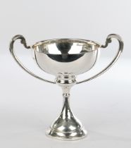 Pokal, Silber 925, Chester, 1934, S. Blanckensee & Son Ltd, glatt, zwei hochgezogene Handhaben, ges