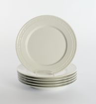 6 dinner plates, KPM Berlin, Kurland, white porcelain, ø 25.5 cm