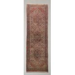 Herati bidjar, Iran, very fine weave, approx. 2.48 x 0.74 m
