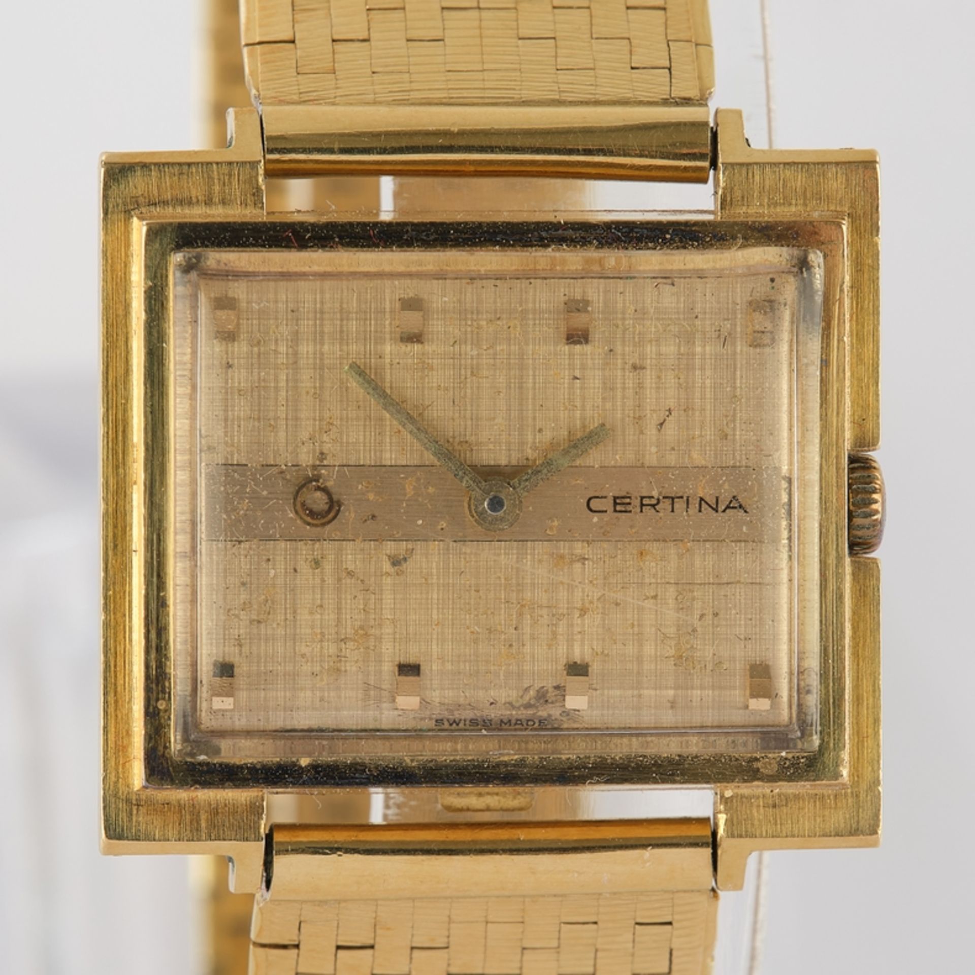 Certina, Switzerland, 1966, ladies' wristwatch, GG 750, manual winding cal. 19-30 or 19-55, rectang - Image 2 of 4