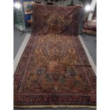 Sarough, Iran, older, approx. 7.00 x 3.51 m, repair area, partially reduced pile, stained