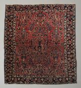 Amerikanischer Sarough, Iran, antik, sehr feine Knüpfung, ca. 1.52 x 1.32 m, Gebrauchsspuren