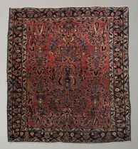 Amerikanischer Sarough, Iran, antik, sehr feine Knüpfung, ca. 1.52 x 1.32 m, Gebrauchsspuren