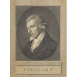"Porträt Fridrich Schiller" mit Locke des Dichters, 