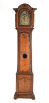 Standing clock, 18th century, marked "Brosius / zu St. / Veith", dial in pewter on brass, Roman hou