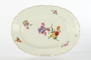 Plate, KPM Berlin, c. 1780, new glaze, natural colourful flower painting with tulips, forget-me-not