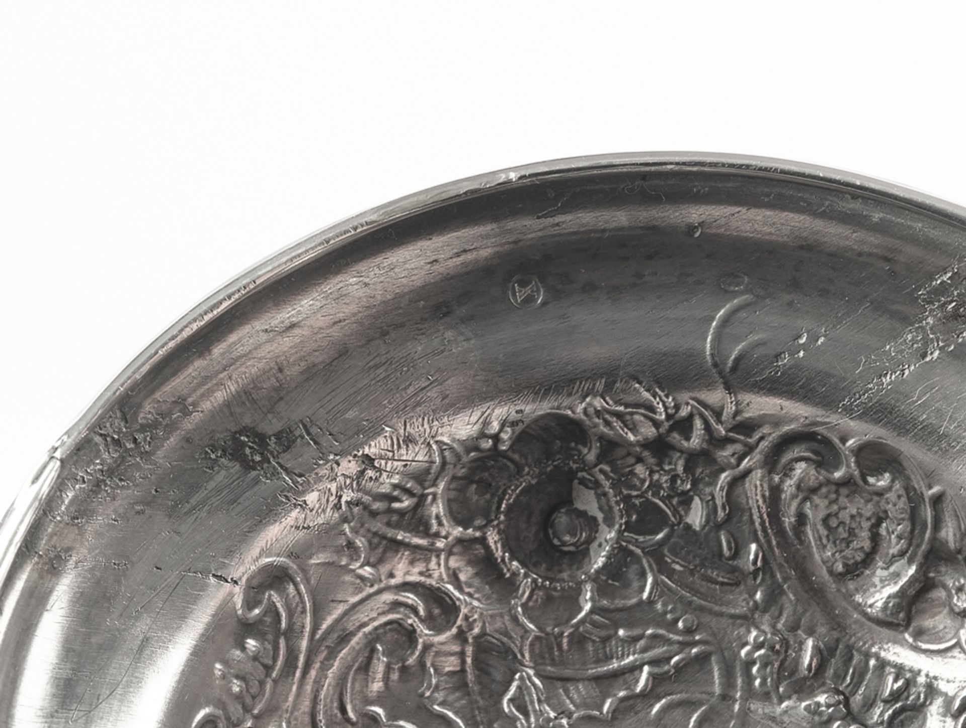 Lidded Goblet, silver, Netherlands, 1857/1859, maker's mark VK 74, moulded bowl on shaft and round  - Image 3 of 4