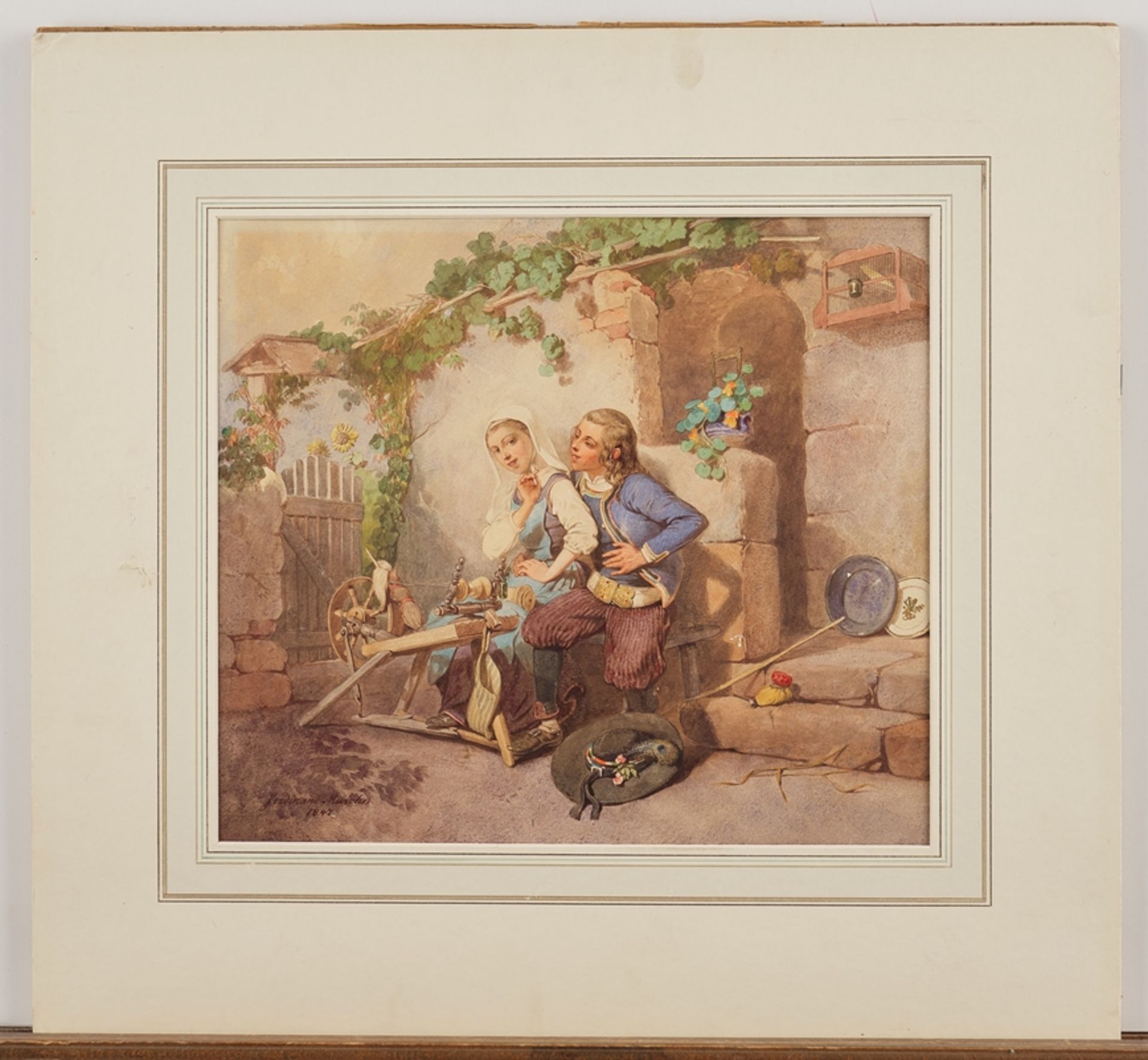 Marohn, Ferdinand (1839 Gransee - 1842, deutscher Genre- und Landschaftsmaler), - Bild 2 aus 5